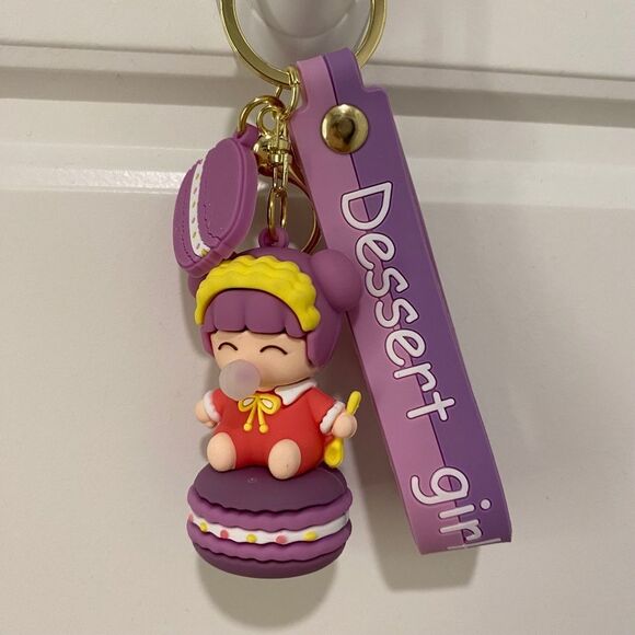 Women's Dessert Girl Key Cute Chain. Purple. O/S. Cottagecore. Fun. Kidcore. - Picture 1 of 6
